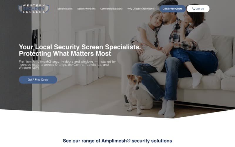 Western Security Screens homepage